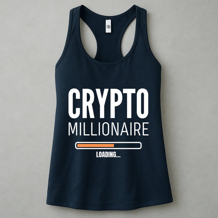 Crypto Millionaire Loading Funny Crypto Currency Womens Tank Top