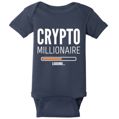 Crypto Millionaire Loading Funny Crypto Currency Baby Bodysuit