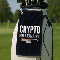 Crypto Millionaire Loading Funny Crypto Currency Golf Towel