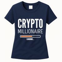 Crypto Millionaire Loading Funny Crypto Currency Womens T-Shirt