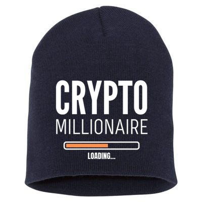 Crypto Millionaire Loading Funny Crypto Currency Short Acrylic Beanie