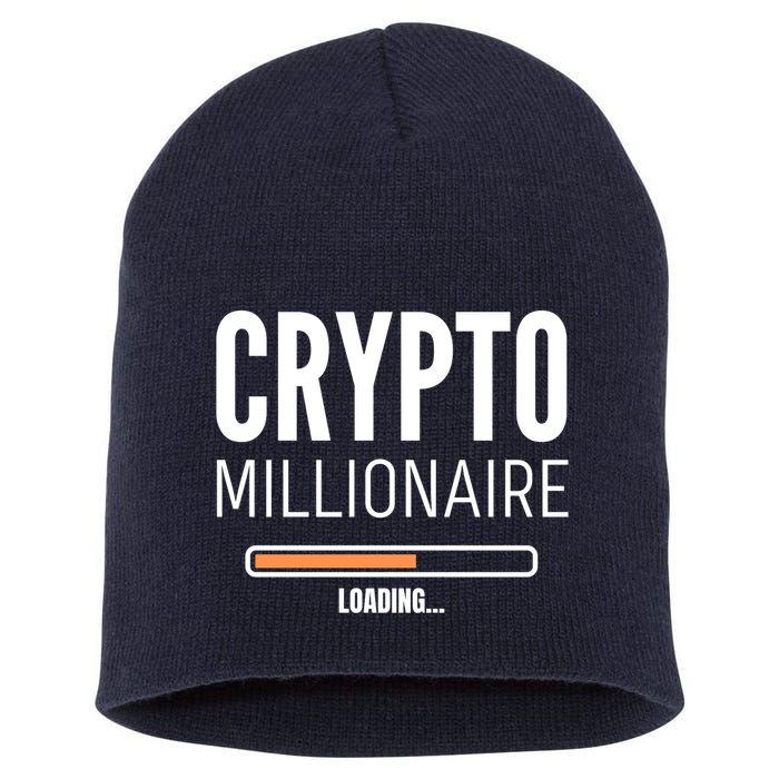 Crypto Millionaire Loading Funny Crypto Currency Short Acrylic Beanie