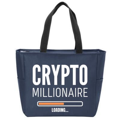 Crypto Millionaire Loading Funny Crypto Currency Zip Tote Bag