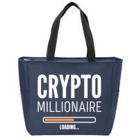 Crypto Millionaire Loading Funny Crypto Currency Zip Tote Bag