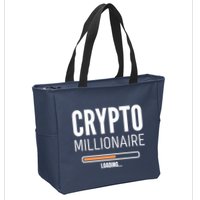 Crypto Millionaire Loading Funny Crypto Currency Zip Tote Bag