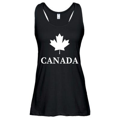 Canada Maple Leaf Canadian Flag Ladies Essential Flowy Tank