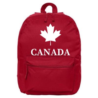 Canada Maple Leaf Canadian Flag 16 in Basic Backpack