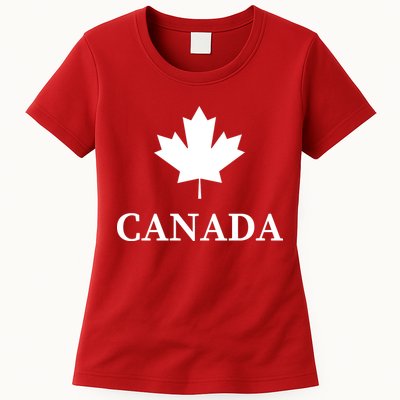 Canada Maple Leaf Canadian Flag Womens T-Shirt