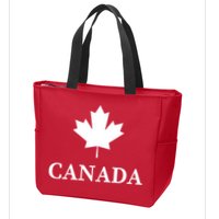Canada Maple Leaf Canadian Flag Zip Tote Bag
