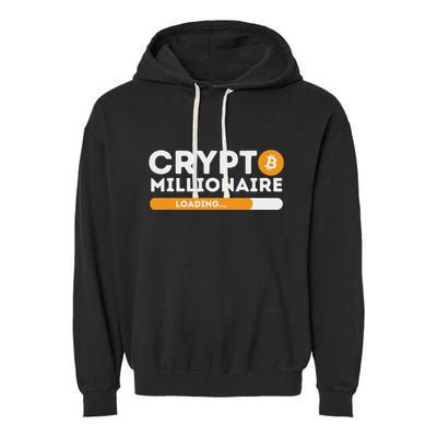 Crypto Millionaire Loading Btc Trader Bitcoin Investor Garment-Dyed Fleece Hoodie