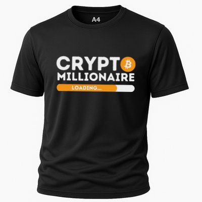 Crypto Millionaire Loading Btc Trader Bitcoin Investor Cooling Performance Crew T-Shirt
