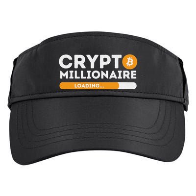 Crypto Millionaire Loading Btc Trader Bitcoin Investor Adult Drive Performance Visor