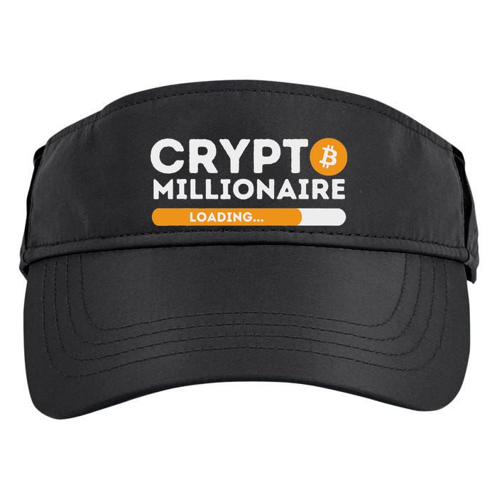 Crypto Millionaire Loading Btc Trader Bitcoin Investor Adult Drive Performance Visor
