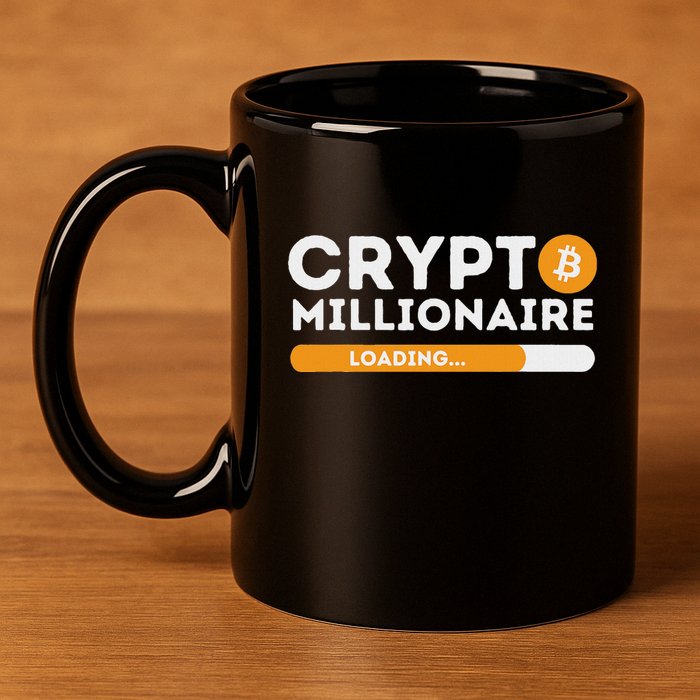 Crypto Millionaire Loading Btc Trader Bitcoin Investor 11oz C Handle Ceramic Mug