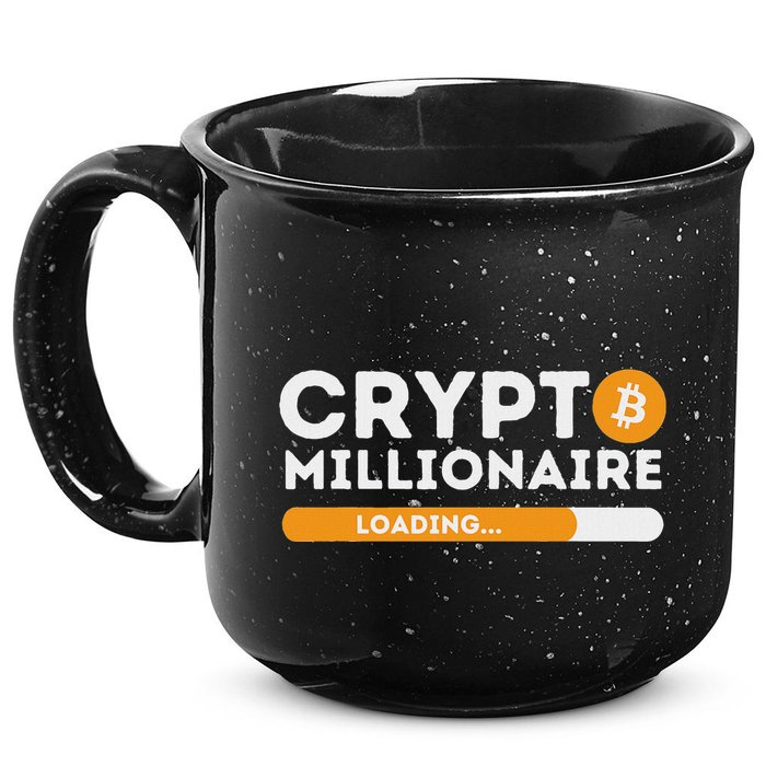 Crypto Millionaire Loading Btc Trader Bitcoin Investor 15oz Campfire Ceramic Mug