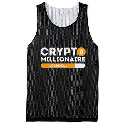Crypto Millionaire Loading Btc Trader Bitcoin Investor Mesh Reversible Basketball Jersey Tank