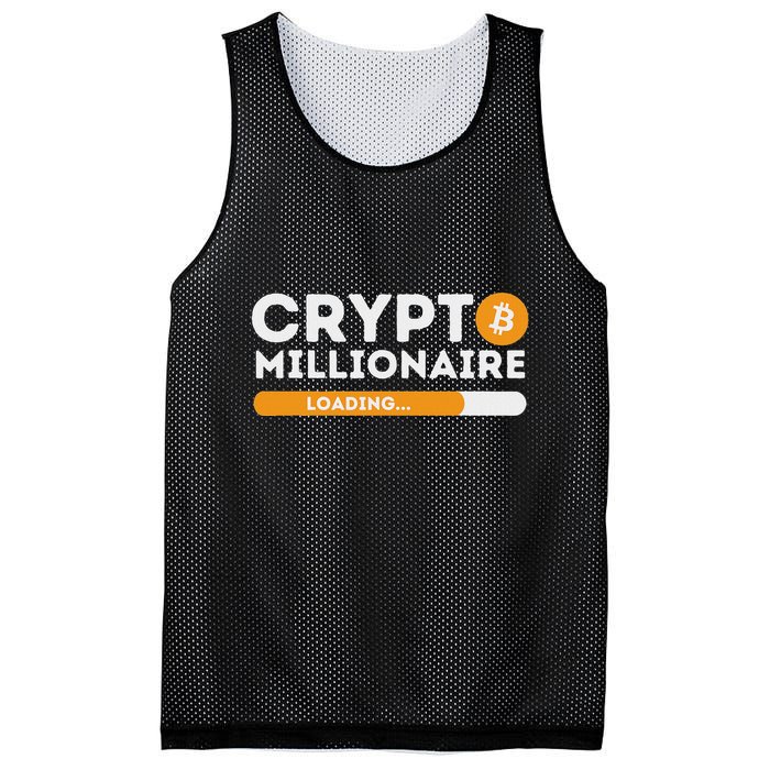Crypto Millionaire Loading Btc Trader Bitcoin Investor Mesh Reversible Basketball Jersey Tank