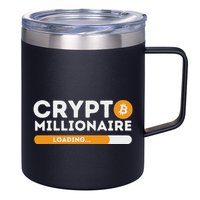 Crypto Millionaire Loading Btc Trader Bitcoin Investor 12oz Stainless Steel Coffee Mug