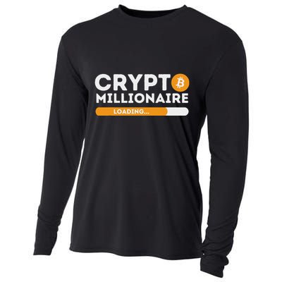 Crypto Millionaire Loading Btc Trader Bitcoin Investor Cooling Performance Long Sleeve Crew