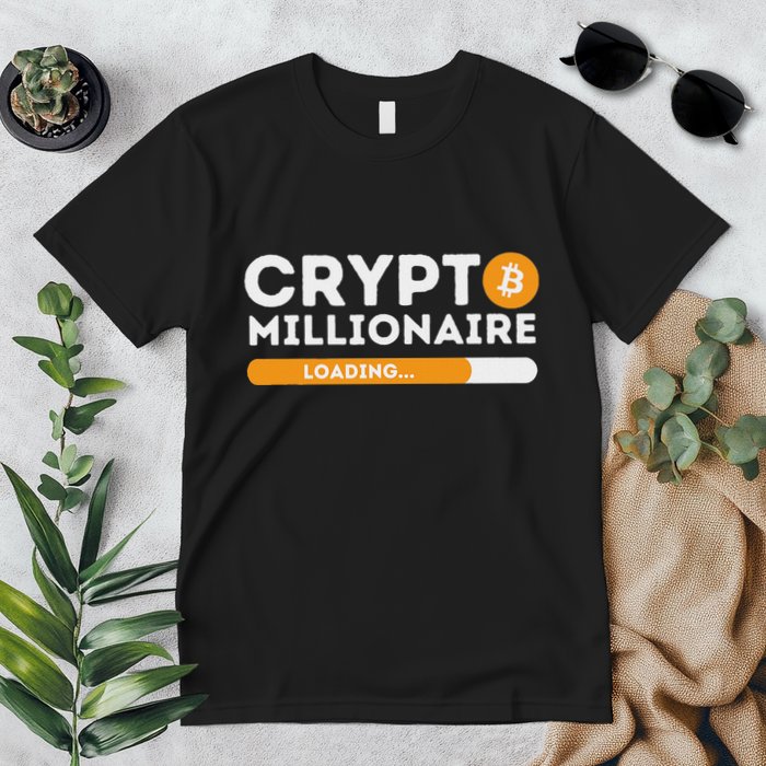 Crypto Millionaire Loading Btc Trader Bitcoin Investor Premium T-Shirt