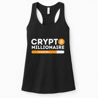Crypto Millionaire Loading Btc Trader Bitcoin Investor Womens Tank Top