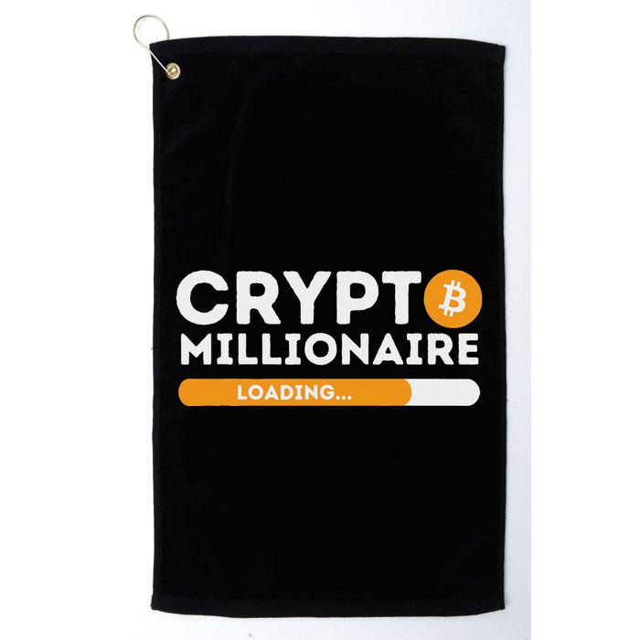 Crypto Millionaire Loading Btc Trader Bitcoin Investor Golf Towel
