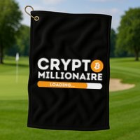 Crypto Millionaire Loading Btc Trader Bitcoin Investor Golf Towel