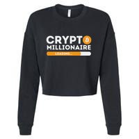 Crypto Millionaire Loading Btc Trader Bitcoin Investor Cropped Pullover Crew