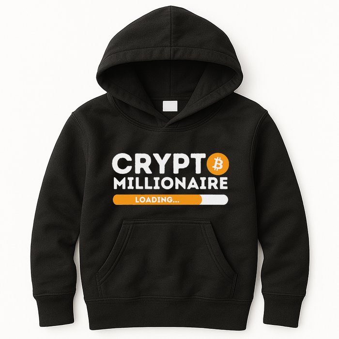 Crypto Millionaire Loading Btc Trader Bitcoin Investor Kids Hoodie
