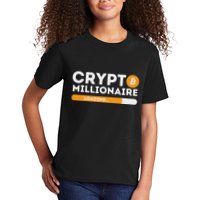 Crypto Millionaire Loading Btc Trader Bitcoin Investor Kids T-Shirt