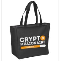 Crypto Millionaire Loading Btc Trader Bitcoin Investor Zip Tote Bag