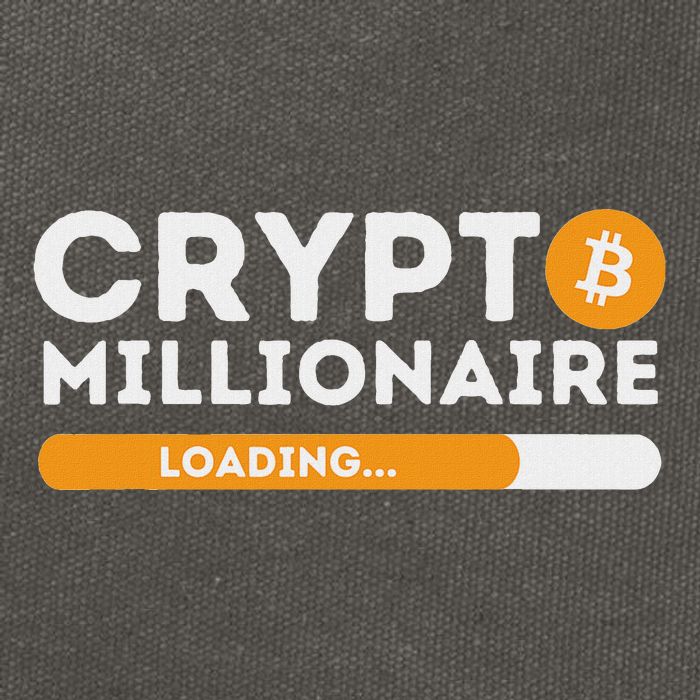 Crypto Millionaire Loading Btc Trader Bitcoin Investor Cotton Canvas Backpack