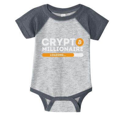 Crypto Millionaire Loading Btc Trader Bitcoin Investor Infant Baby Jersey Bodysuit