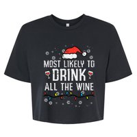 Christmas Most Likely Funny Xmas Family Mom Bella+Canvas Jersey Crop Tee