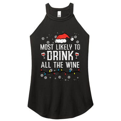 Christmas Most Likely Funny Xmas Family Mom Women's Perfect Tri Rocker Tank