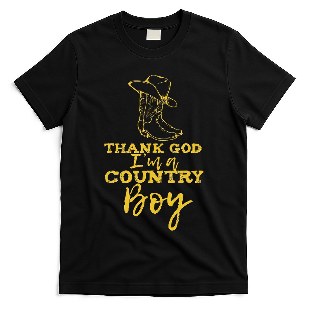 Country Music Lyrics Quotes Thank God IM A Country Boy T-Shirt