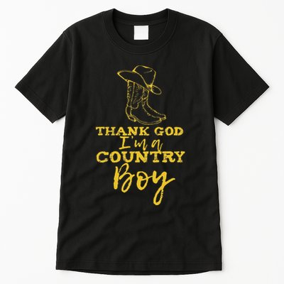 Country Music Lyrics Quotes Thank God IM A Country Boy Tall T-Shirt