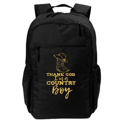 Country Music Lyrics Quotes Thank God IM A Country Boy Backpack