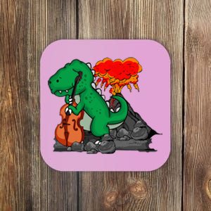 Contrabass Music Lover Dinosaur Musician Double Bass Coaster