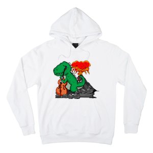 Contrabass Music Lover Dinosaur Musician Double Bass Hoodie