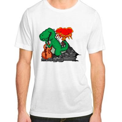 Contrabass Music Lover Dinosaur Musician Double Bass Adult ChromaSoft Performance T-Shirt