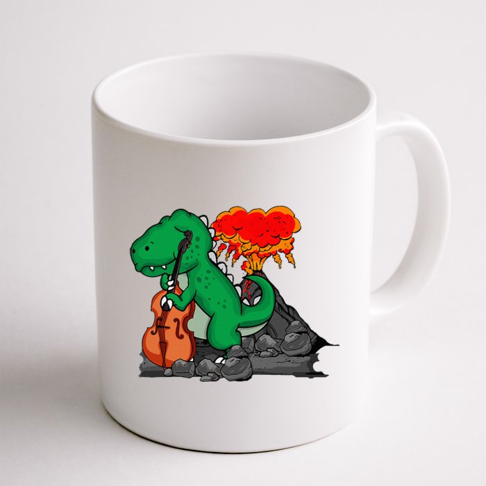 Contrabass Music Lover Dinosaur Musician Double Bass Coffee Mug