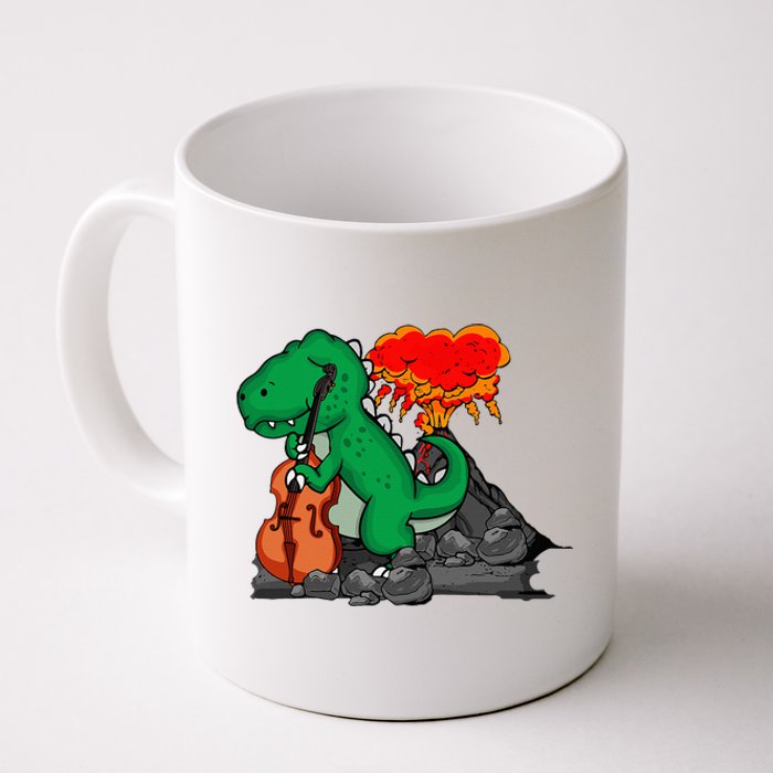 Contrabass Music Lover Dinosaur Musician Double Bass Coffee Mug