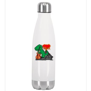 Contrabass Music Lover Dinosaur Musician Double Bass Stainless Steel Insulated Water Bottle