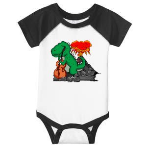 Contrabass Music Lover Dinosaur Musician Double Bass Infant Baby Jersey Bodysuit