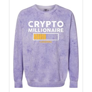 Crypto Millionaire Loading Colorblast Crewneck Sweatshirt