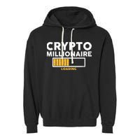 Crypto Millionaire Loading Garment-Dyed Fleece Hoodie