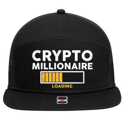 Crypto Millionaire Loading 7 Panel Mesh Trucker Snapback Hat