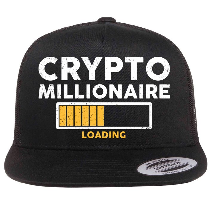 Crypto Millionaire Loading Flat Bill Trucker Hat