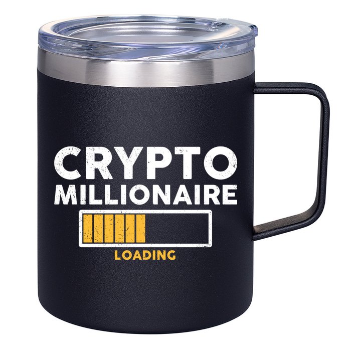 Crypto Millionaire Loading 12oz Stainless Steel Coffee Mug